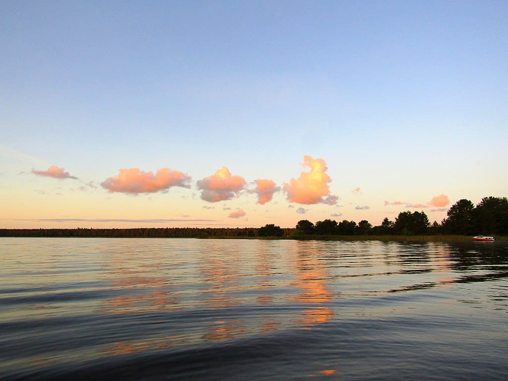 Солёное озеро в Ленинградской области